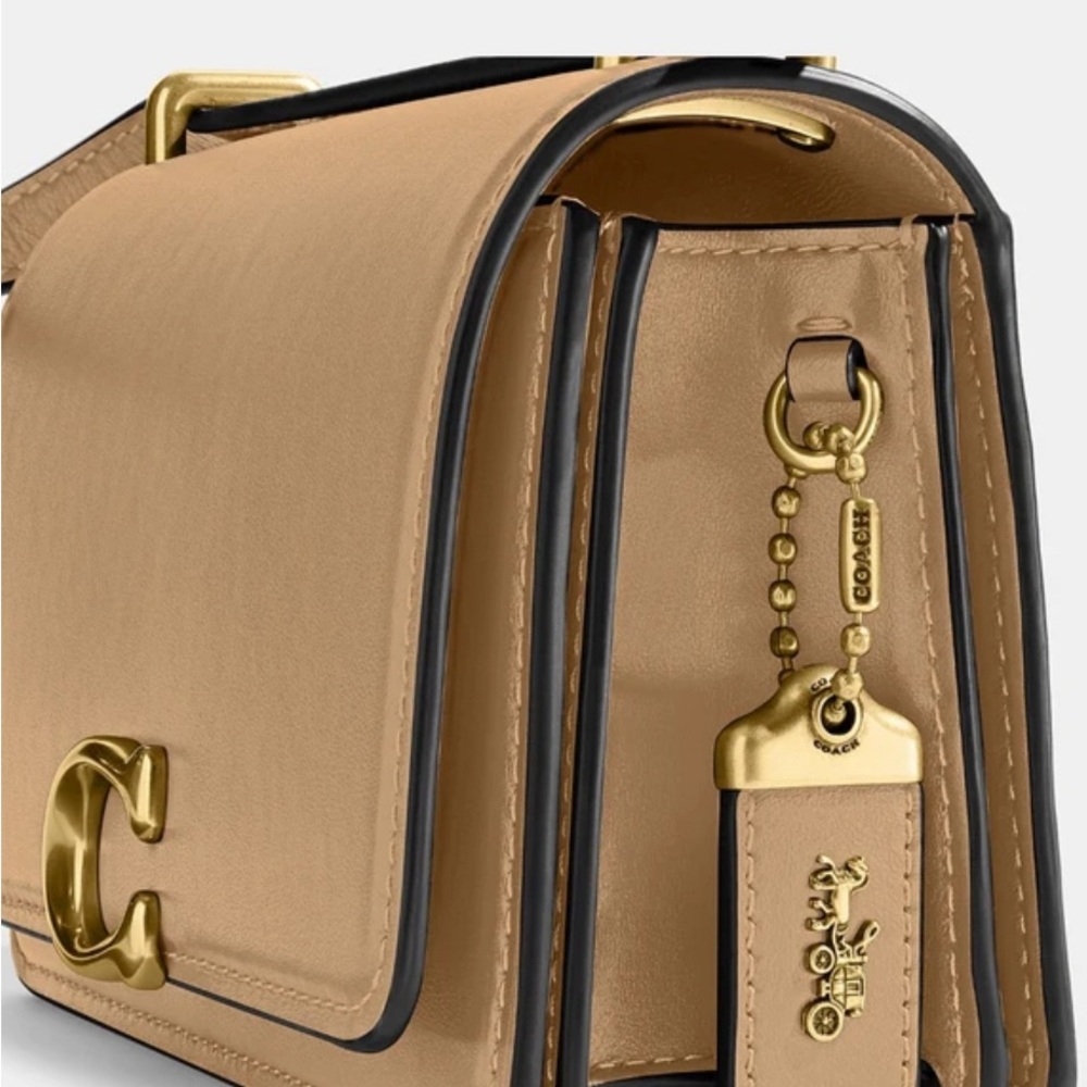 Coach Tan Crossbody Bag with Gold Logo - Picture 2 of 6